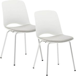2 Mayer Besucherstühle 2521_02 weiß Kunststoff