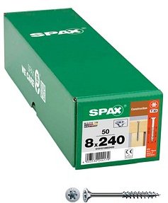 SPAX® Holzbauschrauben T40 Senkkopf WIROX 0191010802405 8 mm x 240 mm, 50 St.