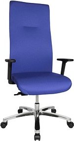 Topstar XXL Bürostuhl Big Star 30, BT390T W56 Stoff blau, Gestell alu