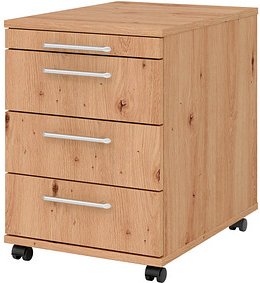 HAMMERBACHER Basic 1606 Rollcontainer asteiche 4 Auszüge 42,8 x 58,0 x 59,0 cm