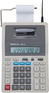 MAUL MPP 32 Tischrechner druckend weiß/grau