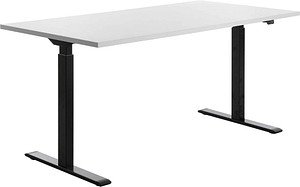 Thumbnail - Topstar E-Table elektrisch höhenverstellbarer Schreibtisch weiß rechteckig, T-Fuß-Gestell schwarz 160,0 x 80,0 cm