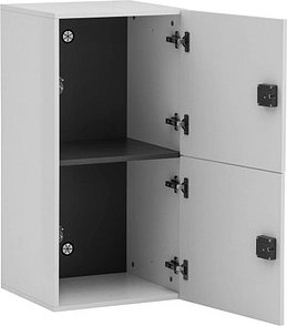 MÖBELPARTNER Spind Locked weiß 159253, 2 Schließfächer 45,4 x 40,7 x 92,6 cm