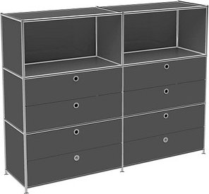 viasit Sideboard System4, 47483 anthrazit 152,9 x 40,4 x 118,2 cm, 1 St.