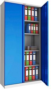 phoenix Metallschrank SCL1891GBK grau, blau 91,5 x 37,0 x 183,0 cm, zerlegt, 1 St.