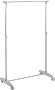 Thumbnail - HAKU Möbel Rollgarderobe 18760 grau Metall 81,0 x 96,0-160,0 cm