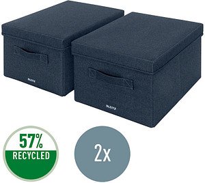 AKTION: LEITZ Aufbewahrungsboxen grau 28,5 x 38,0 x 20,3 cm, 2 St. mit Prämie nach Registrierung