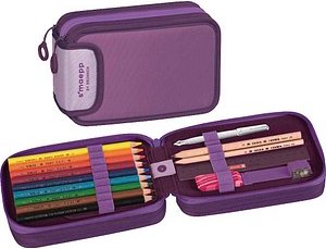 BRUNNEN Federmäppchen befüllt s'maepp Sweet Colour Code lila 34-teilig, 20,0 x 7,5 cm