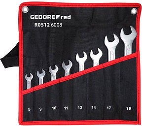 Thumbnail - GEDOREred Doppelmaulschlüssel-Satz R05126008 3301081 8-teilig