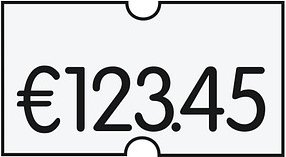 Thumbnail - METO Preisetiketten Etikettenrollern weiß ablösbar 22,0 x 12,0 mm, 18 Rollen