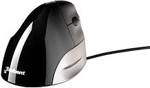 BAKKER ELKHUIZEN Evoluent Standard Vertical Maus ergonomisch kabelgebunden grau, schwarz, silber