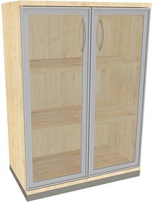 fm Aktenschrank Sidney, 4260267329337 königsahorn, Acrylglas klar 2 Fachböden 80,0 x 44,2 x 113,3 cm