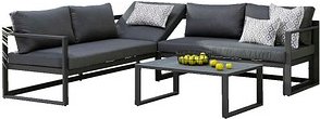 Thumbnail - BEST Loungegruppe Rhodos anthrazit Metall, Aluminium, 12-teilig