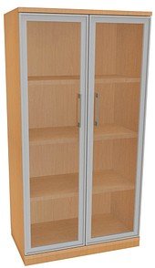 fm Aktenschrank Oldenburg, 4260429767960 buche, Acrylglas klar 3 Fachböden 80,0 x 44,2 x 151,7 cm