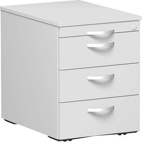 geramöbel Flex Rollcontainer lichtgrau 4 Auszüge 43,0 x 60,0 x 56,5 cm