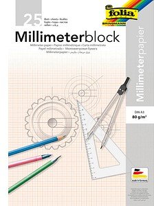 folia Millimeterblock DIN A3 Millimeter, 1 Block