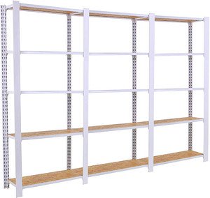 Simonrack Weitspannregal OFFICLICK 8425437127342 weiß, braun 240,0 x 30,0 x 210,0 cm