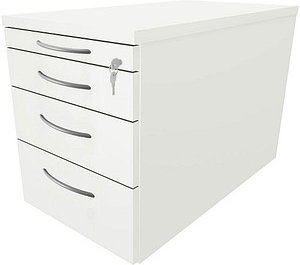 fm fastline Rollcontainer weiß 4 Auszüge 43,6 x 80,0 x 52,0 cm