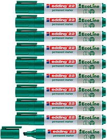 edding 22 EcoLine Permanentmarker grün 1,0 - 5,0 mm, 10 St.