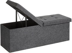 Thumbnail - SONGMICS Sitztruhe LSF76GYZ dunkelgrau Stoff 110,0 cm