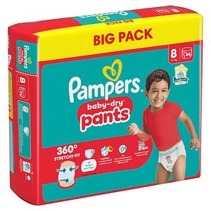 Thumbnail - Pampers® Windeln baby-dry™ BIG PACK Größe Gr.8 (17+ kg) für Kids und Teens, 34 St.
