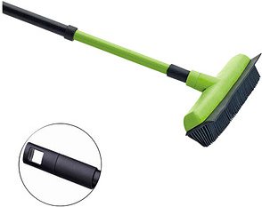 Nölle Gummibesen mit Teleskopstiel grün/schwarz Kunststoff 35,0 cm breit