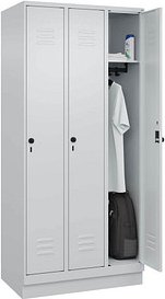 CP Spind Classic PLUS lichtgrau 080020-30 S10009, 3 Schließfächer 90,0 x 50,0 x 195,0 cm