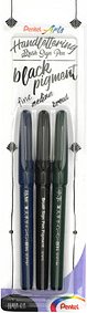 Pentel XSES14/3-ANN2 Brush-Pen schwarz, 3 St.