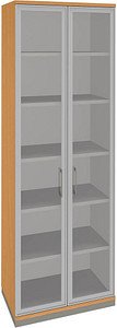fm Aktenschrank Oldenburg, 4260429767984 buche, Acrylglas klar 2 Fachböden 80,0 x 44,2 x 222,1 cm
