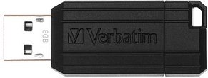 verbatim USB-Stick PinStripe schwarz 8 GB, 1 St.
