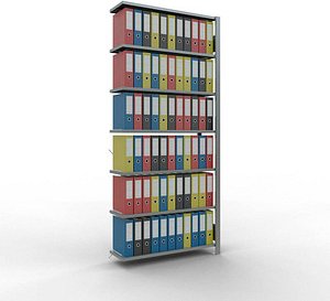 SCHULTE Anbau-Schwerlastregal MULTIplus 150 17734 silber 100,0 x 30,0 x 230,0 cm