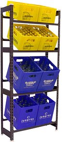 Simonrack Getränkekistenregal SIMONBOTTLE 4 8425437129698 anthrazit 80,0 x 30,0 x 200,0 cm