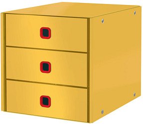 AKTION: LEITZ Schubladenbox Click & Store Cosy gelb 53680019, DIN A4 mit 3 Schubladen mit Prämie nach Registrierung