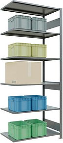 SCHULTE Anbau-Schwerlastregal MULTIplus 150 12766-LR silber 100,0 x 60,0 x 250,0 cm
