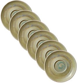 6 HEART & SOUL Untertassen Perfect Match Thyme hellgrün 14,0 cm