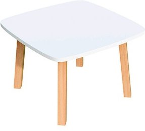 meet powered by PAPERFLOW Woody Beistelltisch quadratisch MDF-Platte weiß 60,0 x 60,0 x 40,0 cm, 1 St.