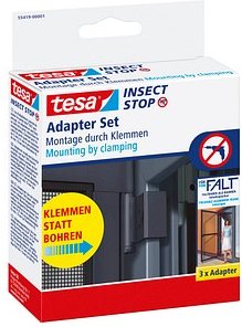 tesa Klemmscharnier für Fliegengitter Insect Stop Falt Adapter Set anthrazit