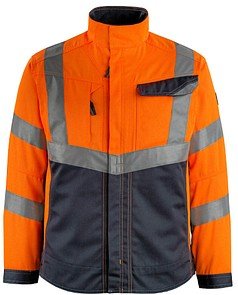 MASCOT® unisex Warnjacke Oxford orange, schwarzblau Größe 3XL