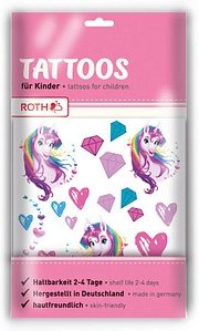 Thumbnail - ROTH Klebetattoo Einhornportrait verschiedene Motive, 32 Etiketten