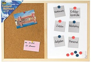 Thumbnail - Idena Whiteboard-Pinnwand 60,0 x 40,0 cm Kork braun