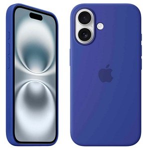 Apple Silikon Case mit MagSafe Handy-Cover für Apple iPhone 16 ultramarin