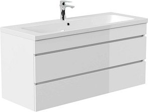 POSSEIK Waschbecken mit Unterschrank FELLINI 120 weiß glanz 120,0 x 48,0 x 58,4 cm