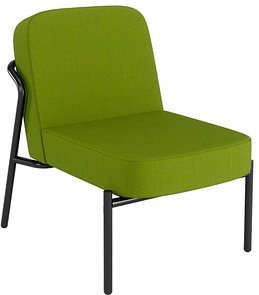 Thumbnail - medso powered by PAPERFLOW Sessel MEDSO S Rund grün schwarz Kunststoff, 1 St.