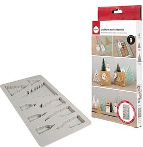 Rayher Gießform Silikon Wichtelfamilie grau