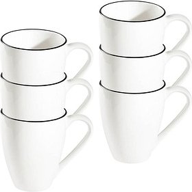 Thumbnail - 6 ID Fine Kaffeebecher Modest Black Alzar weiß 0,3 l