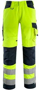 Thumbnail - MASCOT® unisex Warnschutzhose Kendal gelb, schwarzblau Größe 94