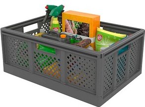 PAPERFLOW FOLD´N STORE Klappbox 40,0 l grau 54,6 x 38,6 x 22,6 cm