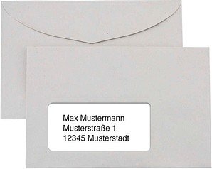 kaenguruh the world of paper Briefumschläge DIN C6 mit Fenster grau nassklebend 1.000 St.