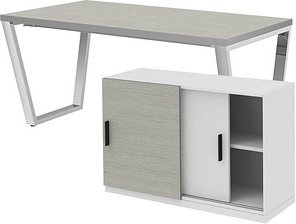 röhr quantum Büromöbel-Set hellgrau