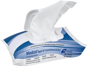 Meditrade® Desinfektionstücher Medizid rapid QF 1-lagig weiß, 80 Tücher